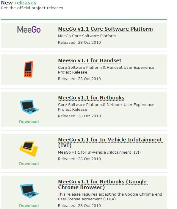 MeeGo 1.1 ٷصַų