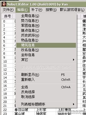 《信长之野望13:天道》用VAN大修改器從劇本改出巨城