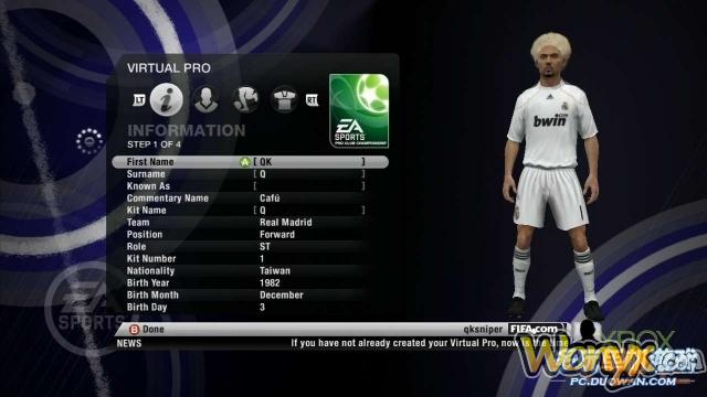 ��FIFA10����Ϸ�ĵý���