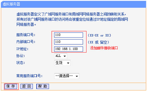 TP-Link TL-WR886N V2-V3·˿ӳ