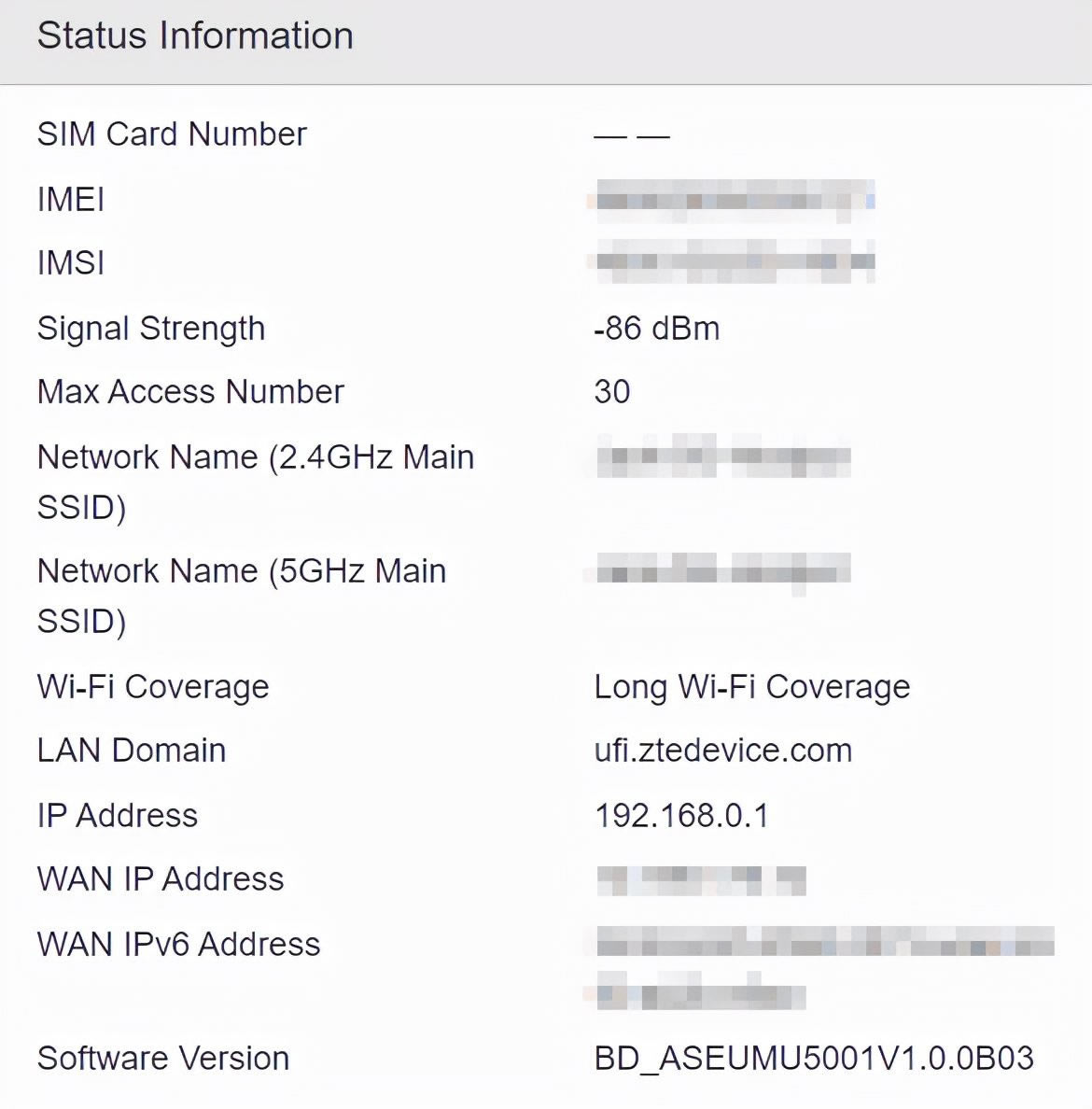 5GMiFi⣺MU5001¹