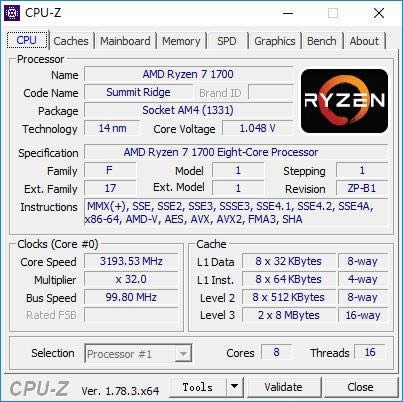 AMD Ryzen7 1700Ƶ