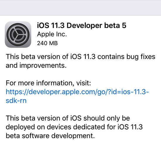 iOS 11.3 Beta 5ɶ iOS 11.3 Beta 5б